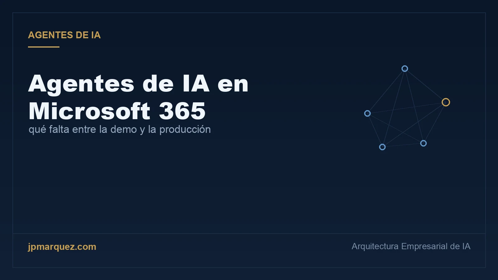 Portada editorial: Agentes de IA en Microsoft 365, qué falta entre la demo y la producción