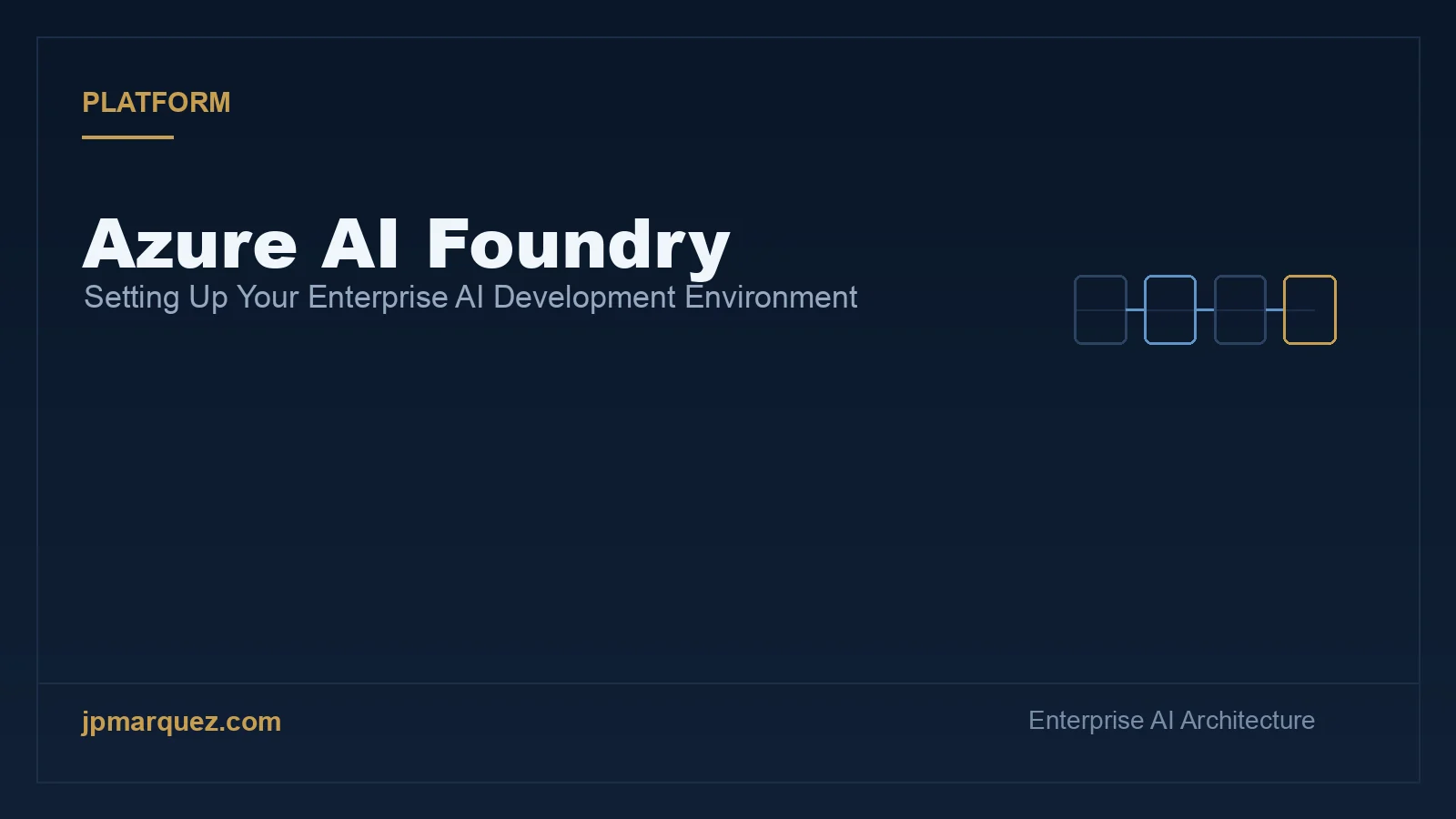 Azure AI Foundry: Setting Up Your Enterprise AI Development Environment