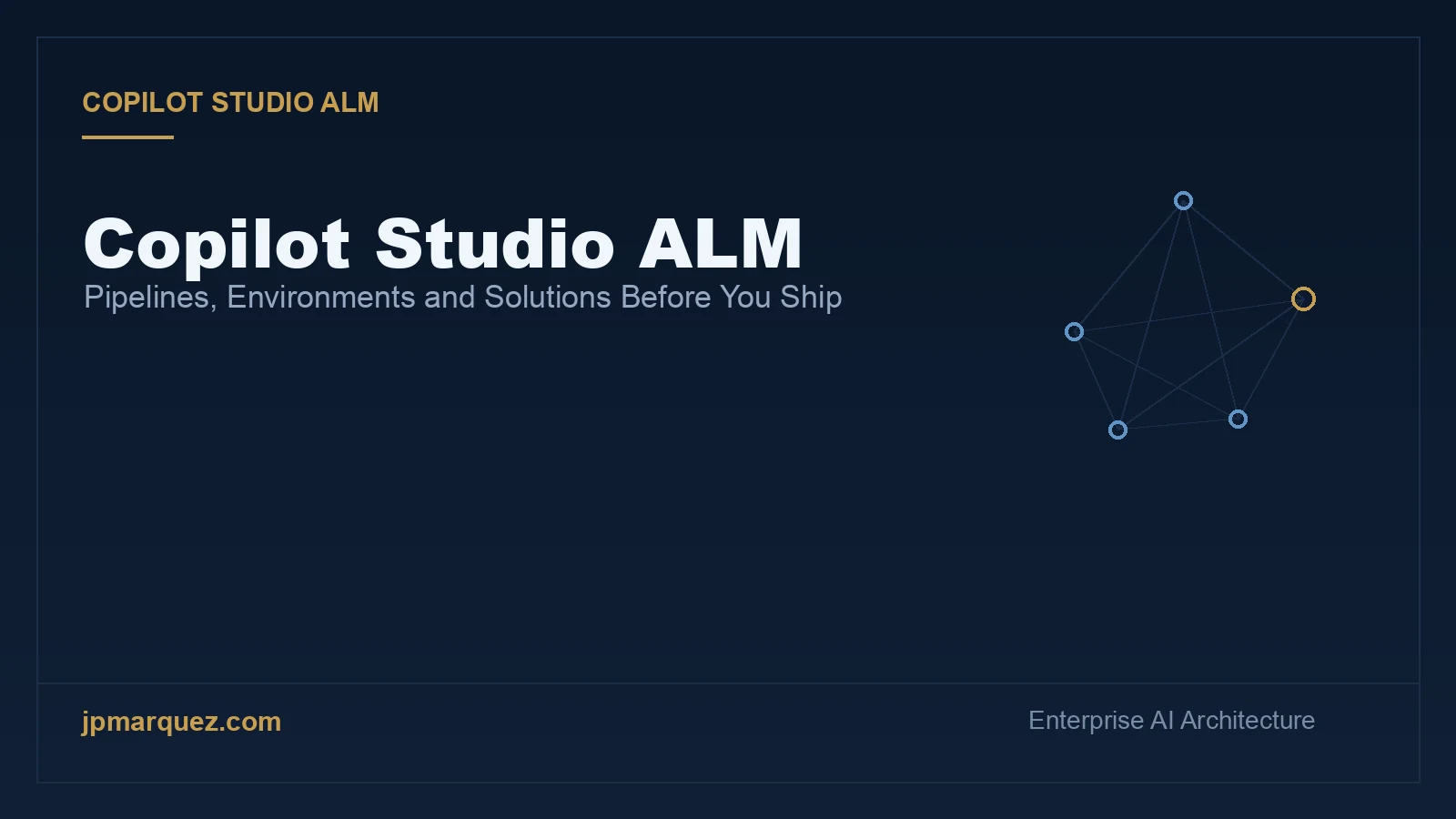 Copilot Studio ALM promotion path: development, test, and production environments