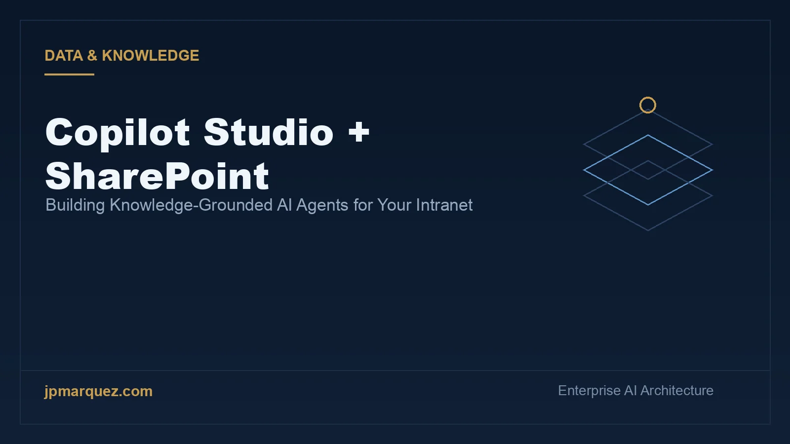 Copilot Studio + SharePoint: Building Knowledge-Grounded AI Agents for Your Intranet
