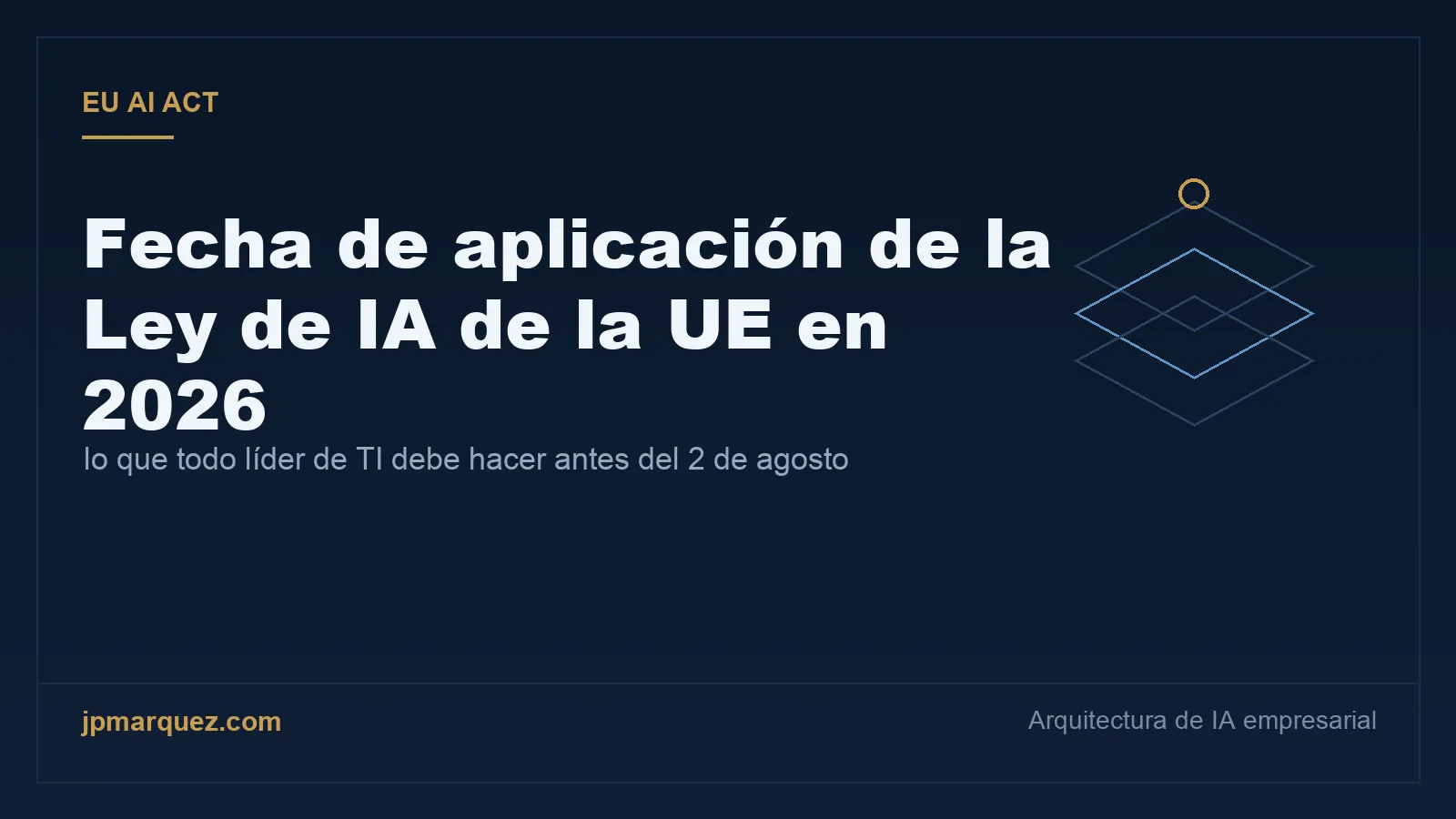 Fecha de aplicación de la Ley de IA de la UE en 2026: Lo que todo líder de TI empresarial debe hacer antes del 2 de agosto