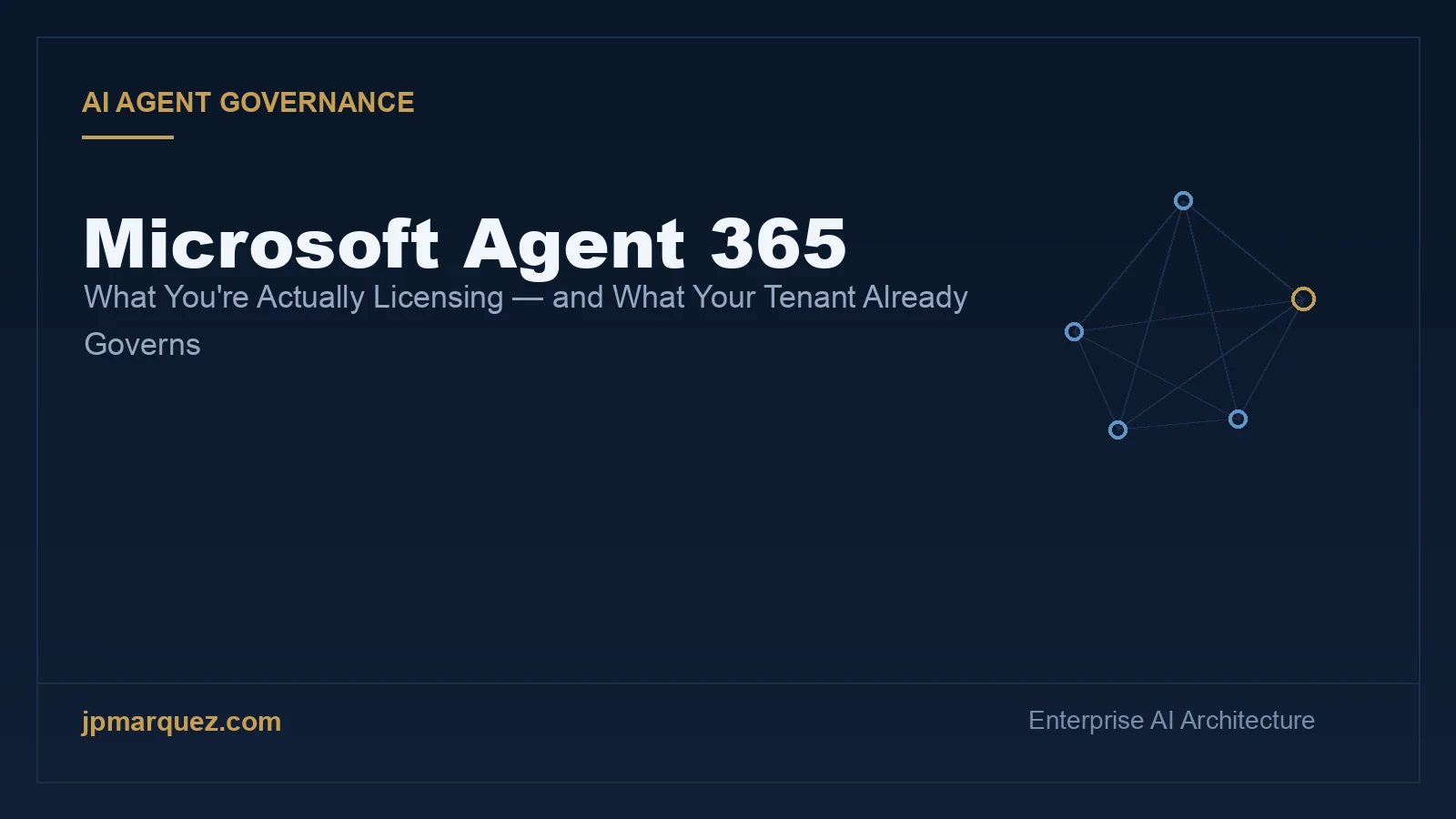 Editorial cover: Microsoft Agent 365 — what you're actually licensing, and what your tenant already governs