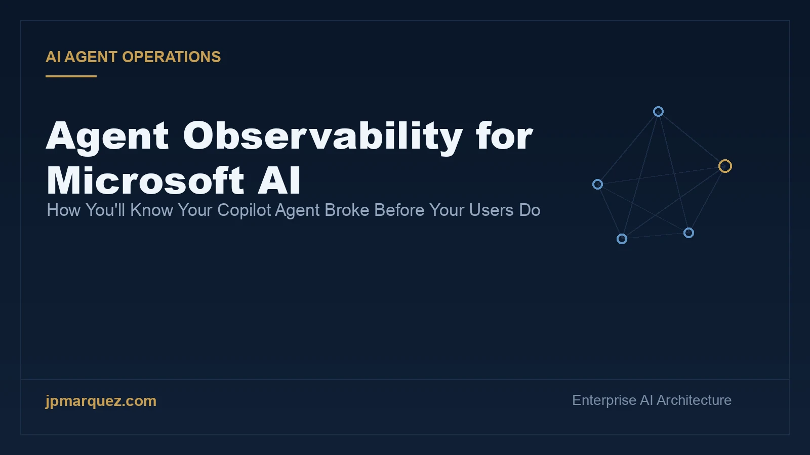 Editorial cover: Agent Observability for Microsoft AI
