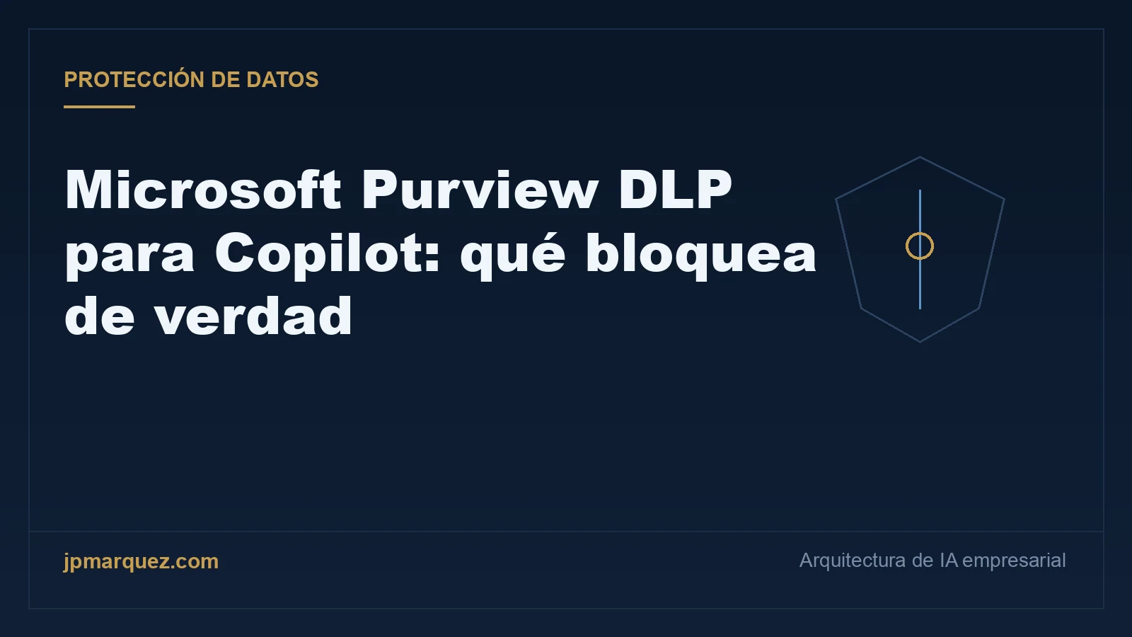 Portada editorial: Microsoft Purview DLP para Copilot, qué bloquea