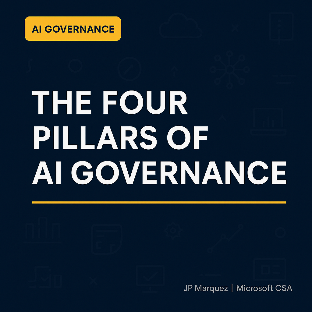 The Four Pillars of AI Governance — AI Governance Fundamentals: A Practical Framework for Enterprise Microsoft 365